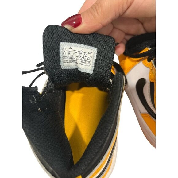 Jordan Toddler's 1 Mid Black/Dark Iris-White 640735 095 Size 8 - Picture 3 of 5